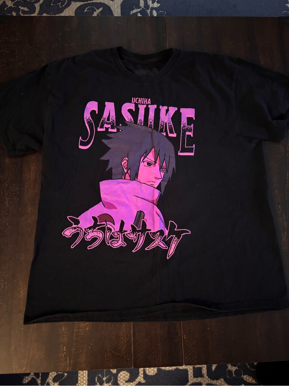 Black Short-Sleeve Sasuke Graphic Tee